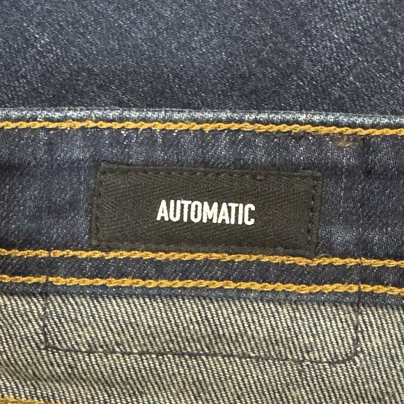 Revtown Jeans Mens 36x32 Blue Automatic Relaxed Straight Stretch Dark Wash Denim - Picture 5 of 12